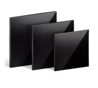 Lastra in policarbonato nero, pannello in plastica ignifuga for display a LED, opzioni di spessore da 2 mm a 10 mm, diverse dimensioni da 100x100 mm a 400x300 mm(3mm,150x150mm 2PCS)