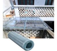 Lastra in Policarbonato Pannelli Trasparenti Impermeabili Piastre per Serra,Resistente ai Raggi UV,Pensilina Tettoia per Balcone Terrazza Esterno Giardino,con Viti,Personalizzabile (0.7 * 2m)
