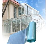 Lastra in policarbonato trasparente da 1,5 mm, isolante, impermeabile, con visiera parasole, in rotolo di plastica per giardinaggio, coltivazione e serra.(W1.2M,L10M)