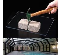 Lastra In Policarbonato Trasparente da 5 mm, Lastra Policarbonato, per Tettoia, per Progetti Fai da Te, Arte, Uso Espositivo(50x80cm/20x31in)