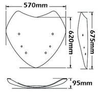 Lastra Isotta Di Ricambio Originale Per Bmw R 1200 Rt 2005-2009 Trasparente