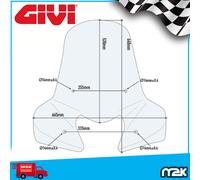 LASTRA PARAVENTO PARABREZZA TRASPARENTE GIVI HONDA VISION 50 110 2011 2020