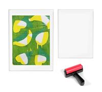 Lastra Per Stampa In Gel, 5x7 E 8x10 Pollici Lastre In Gel Impermeabili A4 A5 Lastra Gelli Rettangolare Riutilizzabile Con Pennello A Rullo Per La Stampa Collage Creazione Di Biglietti