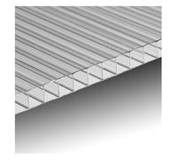 Lastra policarbonato alveolare spessore 4 mm 100 x 100 cm Trasparente