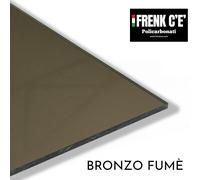 LASTRA POLICARBONATO COMPATTO TRASPARENTE - BRONZO - OPALE BIANCO, fino a 3 mt.