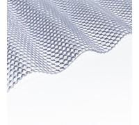 Lastra Policarbonato Corrugato Compatto Goffrato Sezione 76/18 Diamante 1045x2000 Spessore 2.5 mm