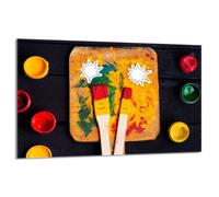 Lastra protettiva in vetro per la stufa 80x52 Smile