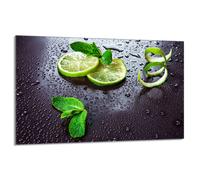 Lastra protettiva in vetro per stufa 80x52 Lime