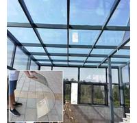 Lastra trasparente in policarbonato spesso 1,2 mm, facile da tagliare per uso esterno, serre, garage, gazebo, verande e coperture (1,22 m x 6 m)