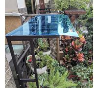 Lastra trasparente per tetti, resistente alle intemperie, facile da tagliare per esterni, ideale per terrazze, divisori da giardino e pannelli di serre, spessore 2 mm