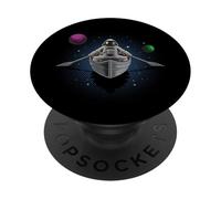 L'astronauta Guida La Barca In Pianeti Spaziali E Stelle PopSockets PopGrip Adesivo