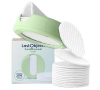 LastRound Dischetti struccanti riutilizzabili - 7 dischetti in cotone lavabili per il viso - Dischetti in cotone morbidi per la pulizia del viso - Verde