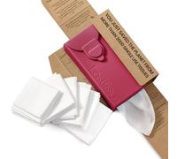 LastTissue® Fazzoletti di cotone riutilizzabili | Fazzoletti per il viso e da taschino per uomo e donna - Fazzoletti per il viso lavabili con custodia - Rossa