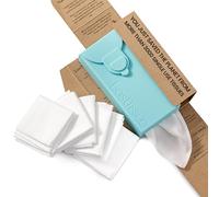 LastTissue® Fazzoletti di cotone riutilizzabili | Fazzoletti per il viso e da taschino per uomo e donna - Fazzoletti per il viso lavabili con custodia - Turchese