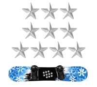lasuroa 10pz Pentagram Stomp Pad Snowboard, Silver Snowboard Grip Pad Anti-Scivolo Snowboard Step Pads Accessori Invernali Neve Sci per Fornire Extra Grip