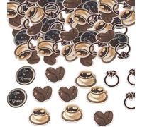 lasuroa 200 Pezzi di Coriandoli di Caffè per Decorazioni Addio al Nubilato, Decorazioni da Tavolo Addio al Nubilato a Tema Love is Brewing Cafe per Matrimoni Fidanzamenti e Feste