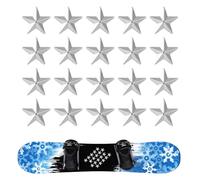 lasuroa 20pz Pentagram Stomp Pad Snowboard, Silver Snowboard Grip Pad Anti-Scivolo Snowboard Step Pads Accessori Invernali Neve Sci per Fornire Extra Grip
