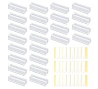 lasuroa 24pz Clip Montaggio Luci Neon Cordone per Govee, Adesivo Trasparente Supporti Clip Striscia LED Impermeabile Supporti Luci Cordone per Pavimento Montaggio a Parete Interno Esterno
