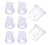 lasuroa 2pz Diaframmi in Silicone e 6pz Valvole a Becco d'Anatra per Eufy, Parti Ricambio per Tiralatte Compatibili con Eufy E10/S1/S1 Pro, Lansinoh Discreet Duo, NCVI, Tiralatte Indossabile NICEGREEN