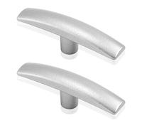 lasuroa 2pz Maniglie per Valvole di Scarico per Camper Compatibili con Valvole di Scarico Fognarie da 3,8cm, 5,1cm, 7,6cm, RV Maniglie per Valvole di Scarico in Metallo Accessori per CAMCO (Argento)