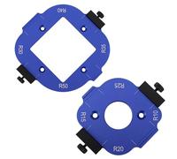 lasuroa 2pz Modelli Raggio d'Angolo per Fresatrice, Modelli Fresatrice in Lega Alluminio Set Guide Taglio Ad Arco R10-R50 Bordi per Mobili Progetti Fai da Te Lavorazione del Legno (Blu)