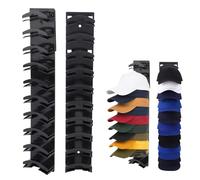 lasuroa 2pz Organizzatore per Cappelli, Multistrato Porta Cappelli Baseball Adesivo Forte/Forato a Parete Appendino Hat Espositore Può Contenere Fino a 20 Hats per Porta Armadio Camera Letto