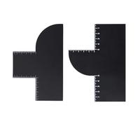 lasuroa 2pz Scheda da Barbiere, 2 Forme Strumento Modellare l'Attaccatura Capelli con Indicatori Misurazione Riutilizzabile Strumento per Allineare i Capelli Accessori per Barbiere Uomo