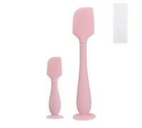 lasuroa 2pz Spatole Crema per Pannolini Bambini con Custodia, 2 Misure Applicatore Pasta in Silicone Morbido e Flessibile Spatola Crema Anti-Eritema da Pannolino per Bambini Spazzola Sederino (Rosa)