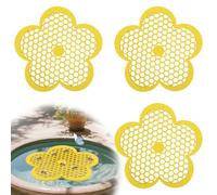 lasuroa 3 Pezzi Isola Galleggiante per Api, 22cm a Forma di Fiore Stazione Irrigazione Api Impollinatore Sicuro Abbeveratoio Farfalle per Alimentazione Bagno Giardino Uso Esterno