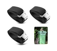 lasuroa 3pz Lucchetti per Bidoni Spazzatura per Animali, Regolabili Cinghia per Coperchio Bidone Spazzatura per Procioni Antivento Universale Lucchetto per Cinghia per Bidone Spazzatura per Esterni