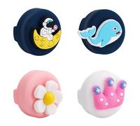 lasuroa 4 Porta Scarpe Bambini per Airtag, Graziosi Portaoggetti in Silicone Morbido e Nascosto Compatibili con Apple Airtag per Lacci delle Scarpe Bambini