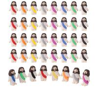 lasuroa 40pz Mini Gesù, 3 x 1,5 x 3,5cm Giocattoli di Gesù Pasqua Mini Gesù Figurina Figure Decorative di Gesù per Bambini Feste Religiose Scuola Domenicale Artigianato Regali Battesimo Ripieni Uova