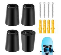 lasuroa 4pz Porta Sci Verticale, Supporto da Parete per Sci con Viti Tasselli di Espansione Porta Snowboard Verticale per Riporre e Mostrare in Modo Sicuro i Tuoi Sci Snowboard(Nero)