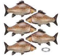 lasuroa 5pz Palloncino Pesce, 84cm Palloncini Gonfiabili Realistici Forma Pesce Pollici con Nastro Decorazioni Feste Tema Andato Pesca Accessori Pratici per Decorazioni Feste Compleanno