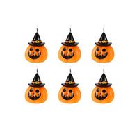 Lasuroa 6 Pezzi Candele di Zucca Halloween - Carine Facce di Fantasma Con Cappello da Strega - Mini Candele Regalo per Autunno, Festa a Casa, Arredamento