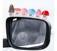 lasuroa 6pz Decorazioni Auto Mini Fungo Fosforescente, Funghi Luminosi Specchietto Retrovisore Figurine Cruscotto Funghi Miniatura Parte Superiore Touchscreen Divertenti Accessori Interni Auto