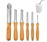 lasuroa 6pz Punzonatura Fori Copertura in Plastica, Punzone a 4 Dimensioni Punzonatura del Foro in Acciaio Inossidabile per Tè al Latte di Bufala Limonata e Strumenti Ceramica di Scultura