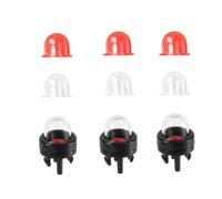 lasuroa 9pz 188-512-1 Scatto Pompa Bulbo Adescamento Carburatore e Adescamento, per Piccoli Motori Poulan Echo Ryobi Homelite Bolens per Husqvarna Craftsman Walbro Trimmer Motosega(Trasparente+Rosso)