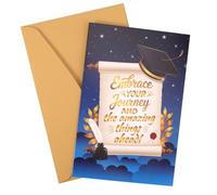lasuroa Biglietto Laurea, Università o Scuola Superiore Biglietto di Congratulazioni per la Laurea con Busta Parole di Auguri per Amici Famiglie Studenti