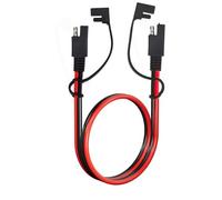 lasuroa Cavo Estensione SAE a SAE 12AWG, 100cm Connessione Scollegamento Rapido Cablaggio con Cappuccio Antipolvere 2 Pin Connettore Estensione Alimentazione DC per Pannelli Solari Auto Camper Barche