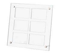 lasuroa Cornice per Pellicole Polaroid Instax, Cornice Foto in Acrilico 7,8x5,2cm con 6 Griglie Portafoto Mini Portafoto per Esposizione Decorazione