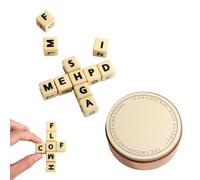 lasuroa Gioco del Solitario Cruciverba, Dadi Lettere Gioco Dadi con Lettere Alfabeto Gioco con Custodia per Feste Riunioni Campeggio