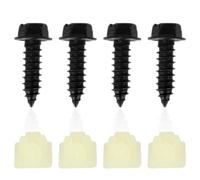 lasuroa Kit Viti per Targa, Include 4 Fermaviti in Nylon e 4 Viti Nere Targa per Fissare Targhe Coperture e Telai