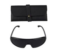 lasuroa Occhiali Correttivi, Leggeri Occhiali a Foro Stenopeico per Migliorare la Vista Comodi Glasses l'Allenamento Della Vision con Custodia in PU per Migliorare Vista