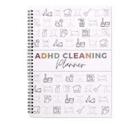 lasuroa Programma di Pulizia per ADHD, Programma di Pulizia Giornaliero Settimanale Mensile Organizzatore e Lista Controllo ADHD Taccuino fai te per la Pianificazione della Casa