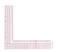lasuroa Squadra Righello a L per Cucito, 90 Gradi Trasparente Plastica Sarto Strumenti di Misurazione Cucito Righello ad Angolo Retto per Tessuti Modellistica e Quilting Fai Da Te Uso Professionale