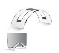 lasuroa Supporto Verticale per Laptop da Scrivania, Trasparente Supporto per Laptop Acrilico Invisibile Salvaspazio Dock per Notebook per MacBook HP dell Organizer Scrivania per Ufficio Casa