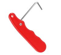 lasuroa Tenditore Lacci, Pieghevole Tiralacci Scarpe Portatile Strumento per Stringere i Lacci dei Pattini con Gancio in Acciaio Inossidabile per Pattini da Ghiaccio Pattini da Figura (Rosso)