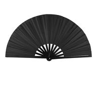 lasuroa Ventaglio a Mano Boots on The Ground, Grande Ventaglio Pieghevole per Danza Cinese Perfetto per Gli Appassionati di Danza e Eventi (Nero)