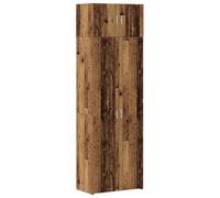 LASWWQMRF Armadio portaoggetti, 3 pezzi, effetto legno anticato, 70 x 42,5 | Set di 3 armadietti flessibili multiuso in legno con 4 ante per camera da letto, soggiorno e home office.